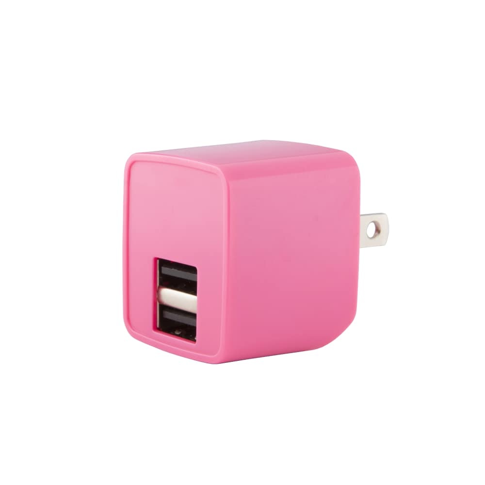 slide 1 of 1, Cellcandy 2.4 Amp Double Wall Charger - Pink, 1 ct