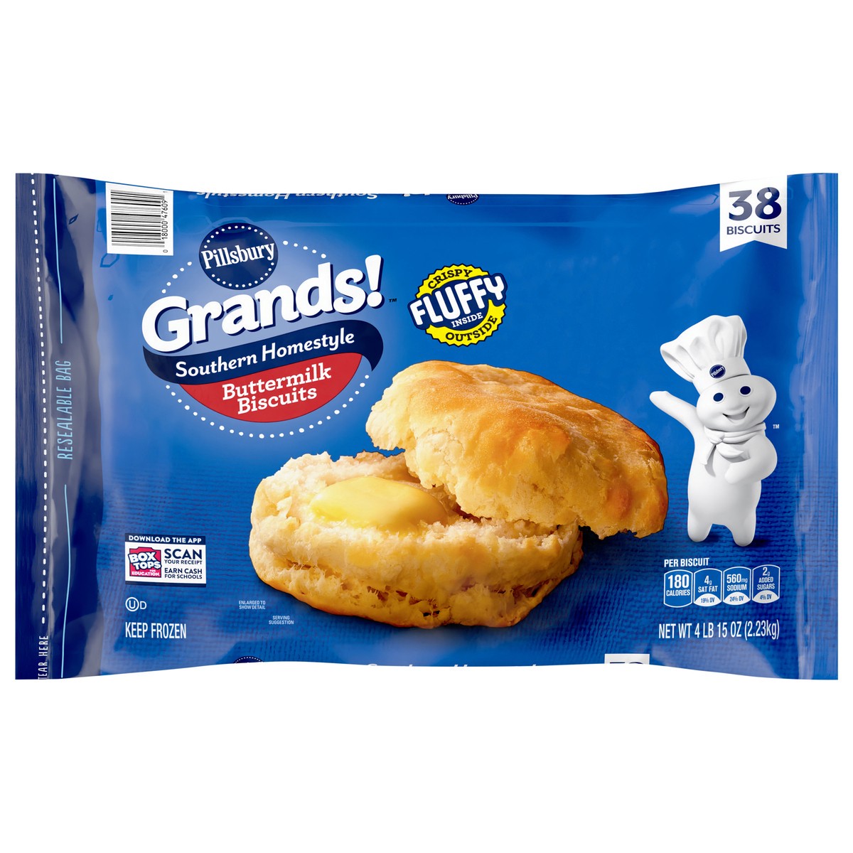 slide 1 of 13, Grands! Southern Homestyle Frozen Biscuits, Buttermilk, 38 ct., 79 oz., 38 ct