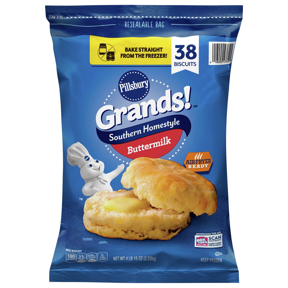 slide 13 of 13, Grands! Southern Homestyle Frozen Biscuits, Buttermilk, 38 ct., 79 oz., 38 ct