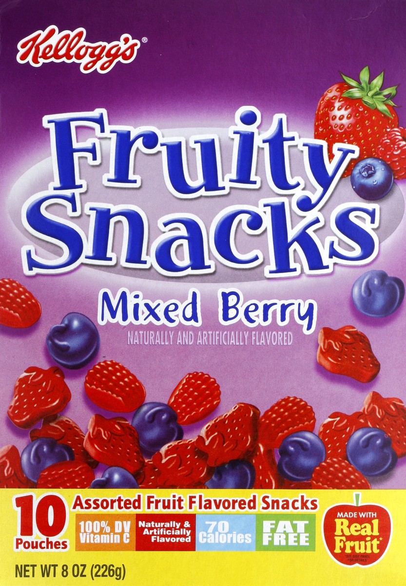slide 4 of 5, Kellogg's Mixed Berry Fruit Snacks, 8 oz