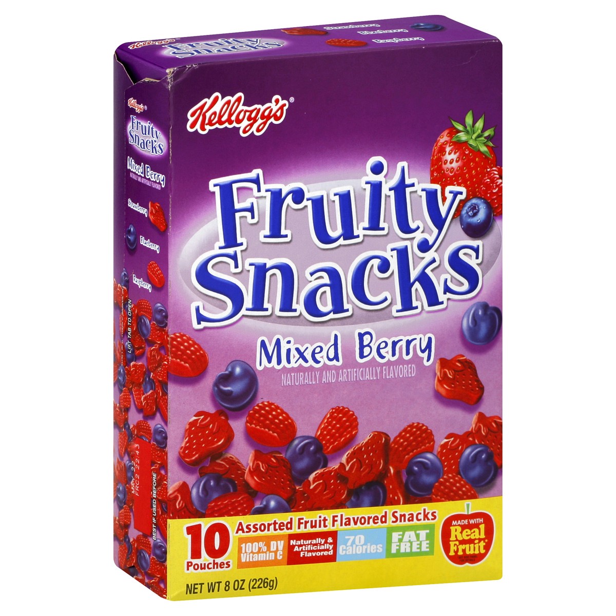 slide 5 of 5, Kellogg's Mixed Berry Fruit Snacks, 8 oz