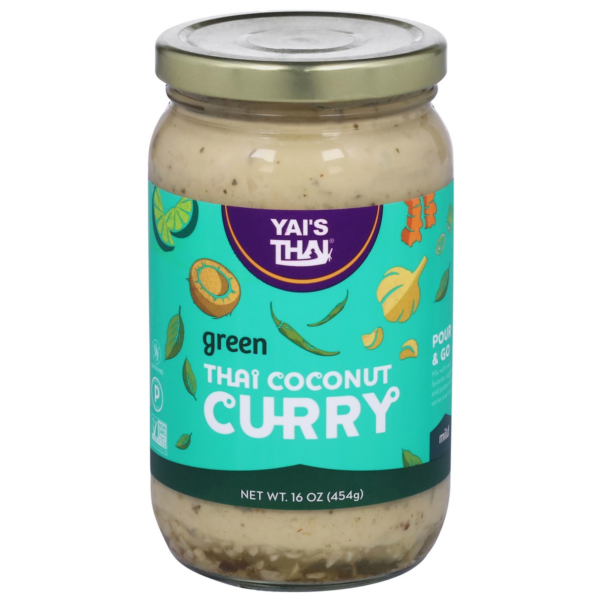 slide 1 of 2, Yai's Thai Green Thai Coconut Curry 16 oz, 16 oz