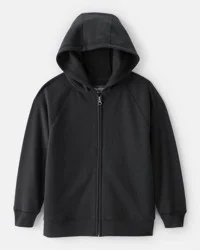 Boys Zip-Up Hoodie - Black Black 10