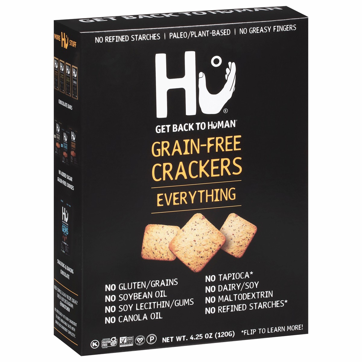 slide 2 of 9, Hu Everything Grain Free Crackers, 4.25 oz