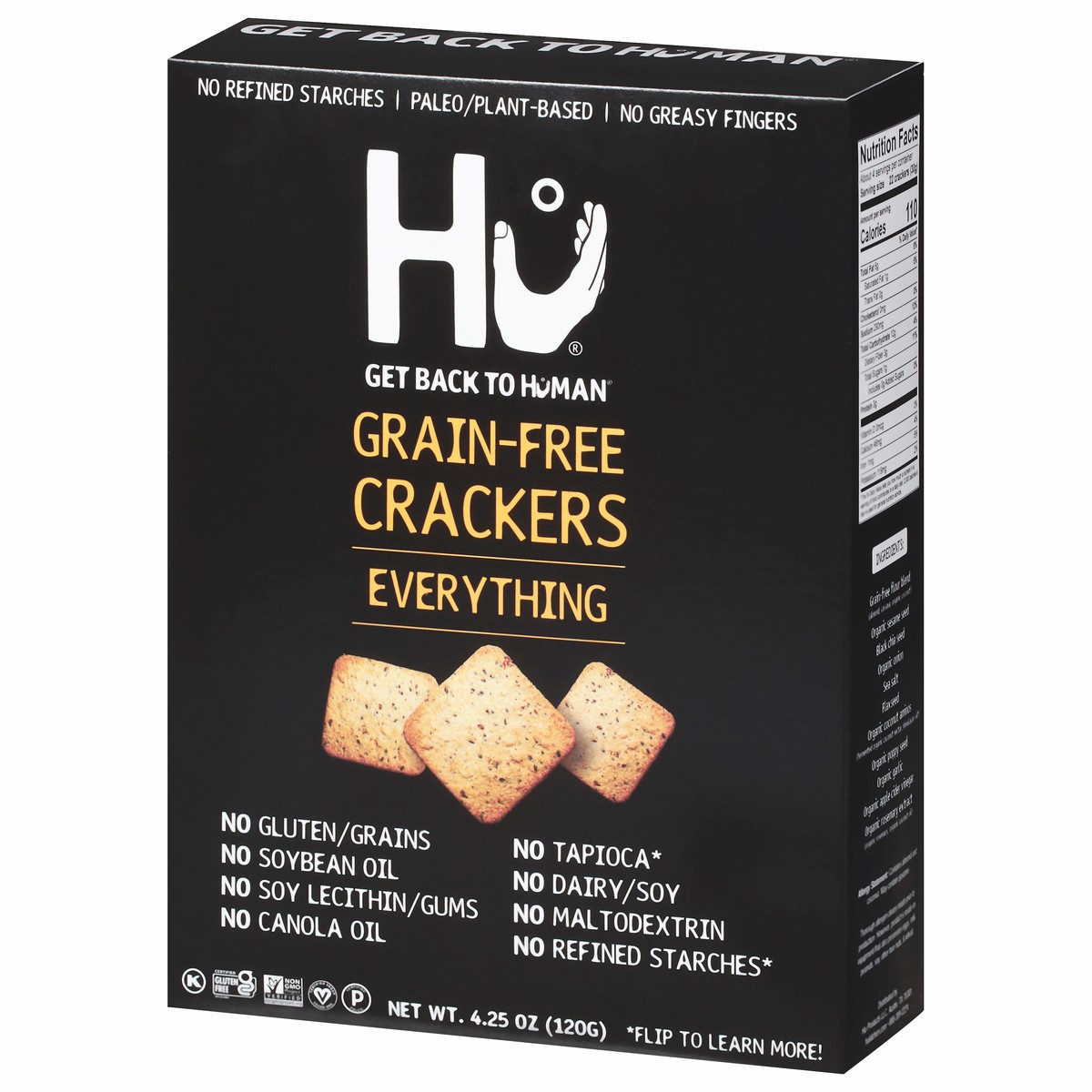 slide 3 of 9, Hu Everything Grain Free Crackers, 4.25 oz