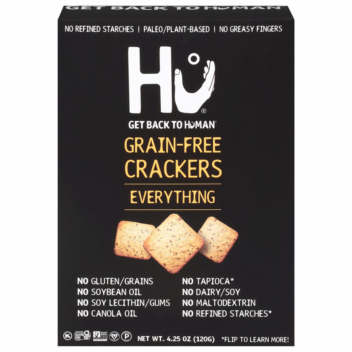 slide 1 of 9, Hu Everything Grain Free Crackers, 4.25 oz