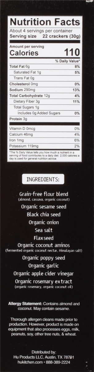 slide 8 of 9, Hu Everything Grain Free Crackers, 4.25 oz