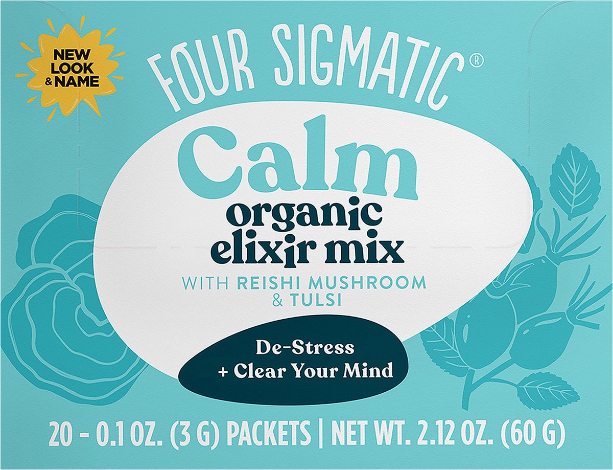 slide 3 of 10, Four Sigmatic CALM Organic Elixir Mix with Reishi Mushrooms - 20 ct, 20 ct