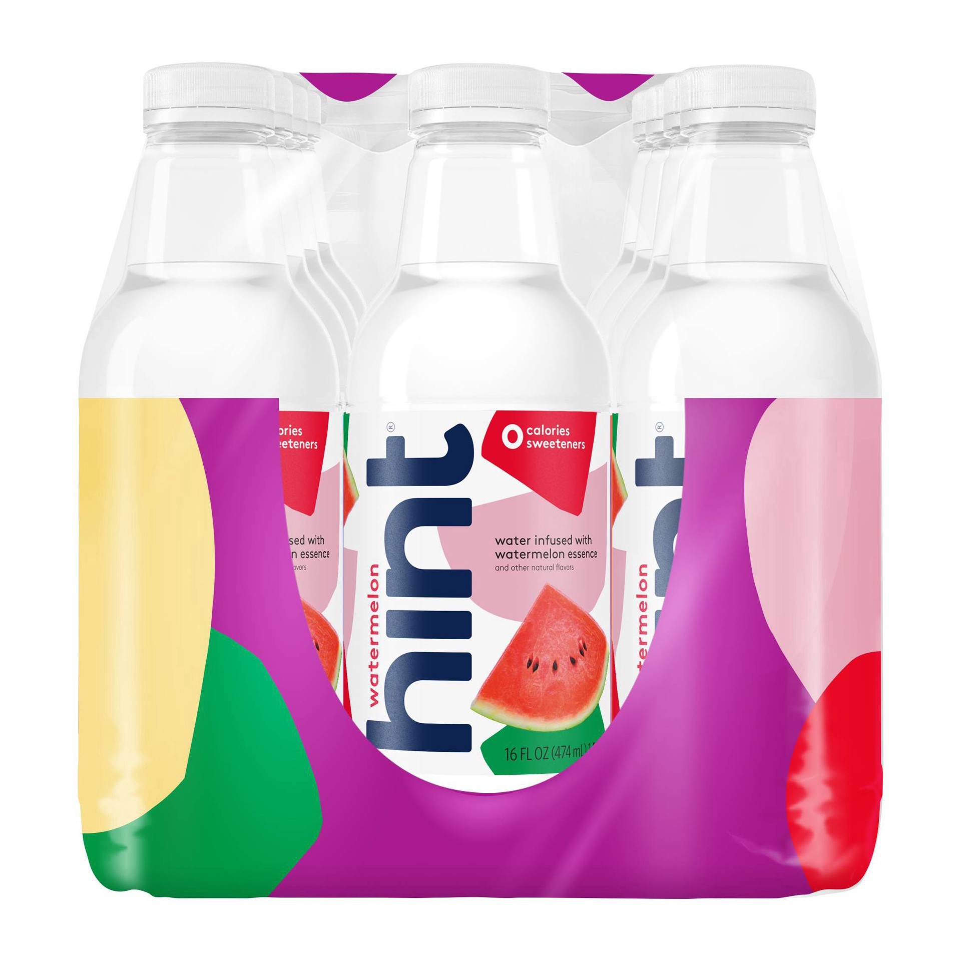 slide 15 of 19, hint Purple Variety Pack Flavored Water - Watermelon, Raspberry, Cherry, and Peach - 12pk/16 fl oz Bottles, 12 ct; 16 fl oz