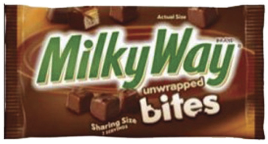 slide 1 of 1, Milky Way Bites Unwrapped Sharing Size Candy Bars, 2.83 oz