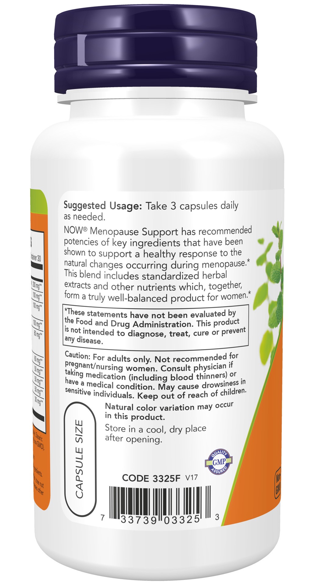 slide 2 of 4, NOW Menopause Support - 90 Veg Capsules, 90 ct