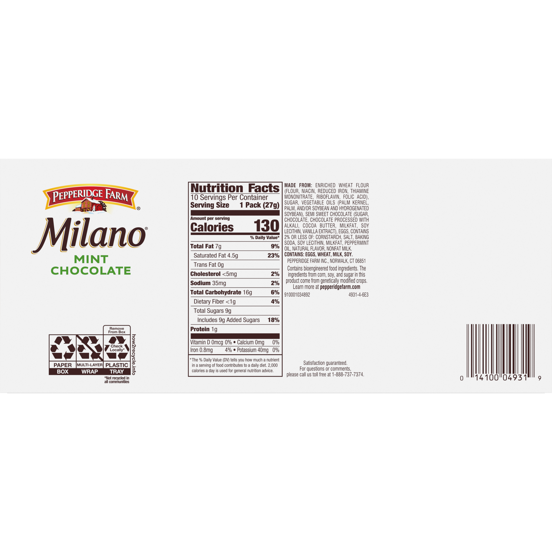 slide 5 of 5, Pepperidge Farm Milano Mint Chocolate Cookies - 9.5oz, 9.5 oz