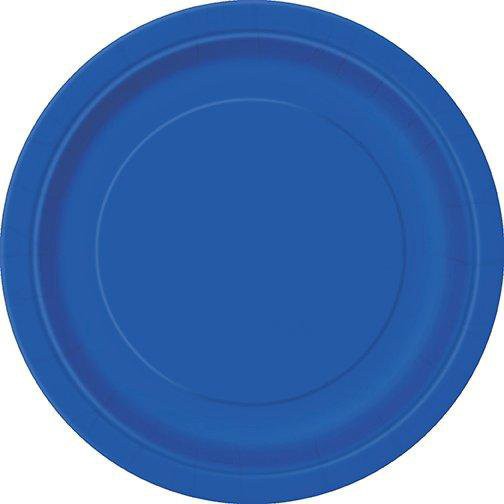 slide 1 of 1, Unique Royal Blue 6.75 Inch Plates 20 Each, 20 ct