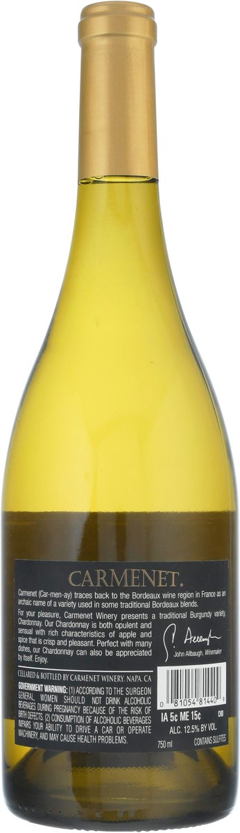 slide 3 of 9, Carmenet California Chardonnay 750 ml, 750 ml