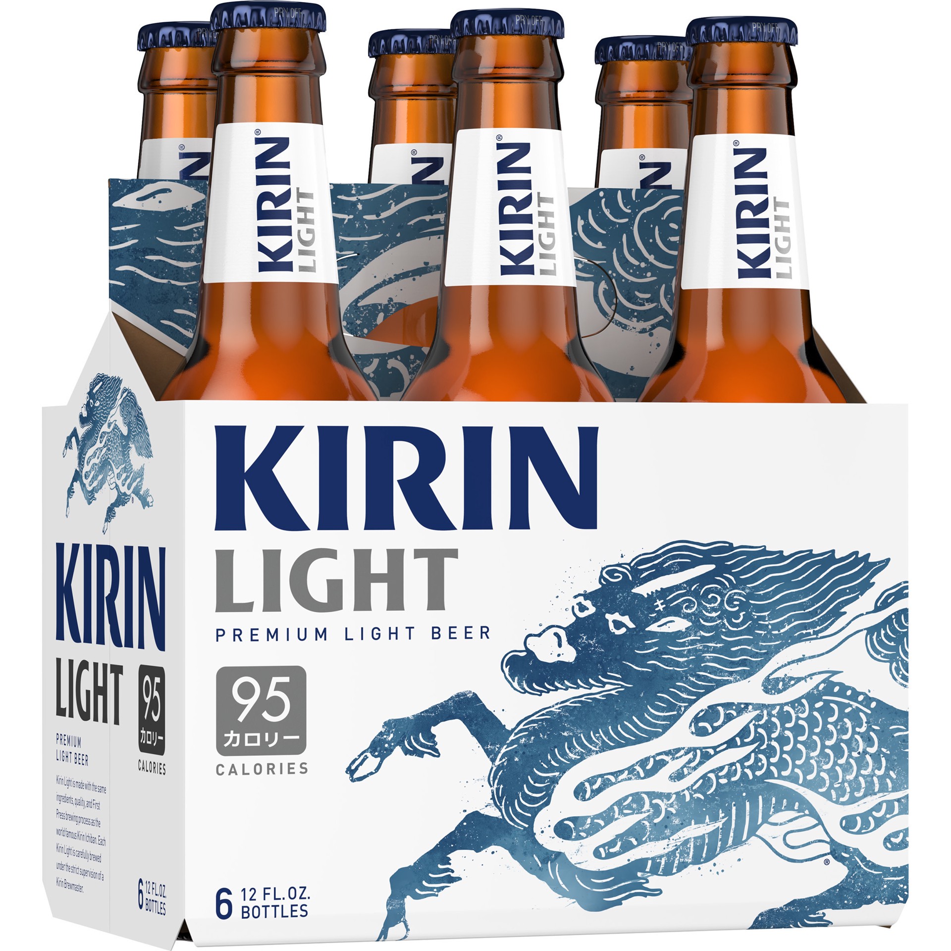 slide 1 of 8, Kirin Light Premium Light Beer, 6 Pack 12 FL OZ Bottles, 72 fl oz