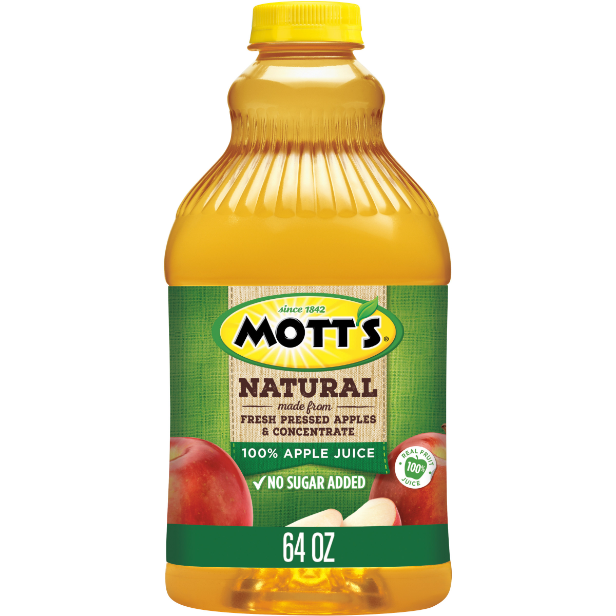 slide 1 of 2, Mott's Natural Apple 100% Juice 64 oz, 64 oz