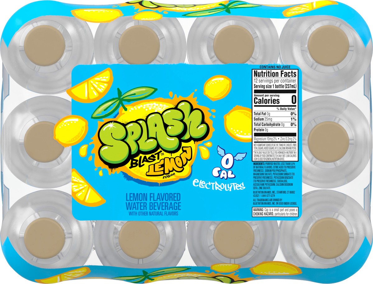 slide 5 of 7, Splash Refresher Lemon Flavored Water- 8 oz, 8 oz