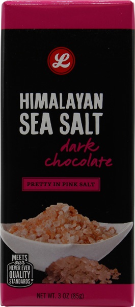 slide 1 of 1, Lucky's Dark Chocolate Himalayan Sea Salt Bar, 3 oz