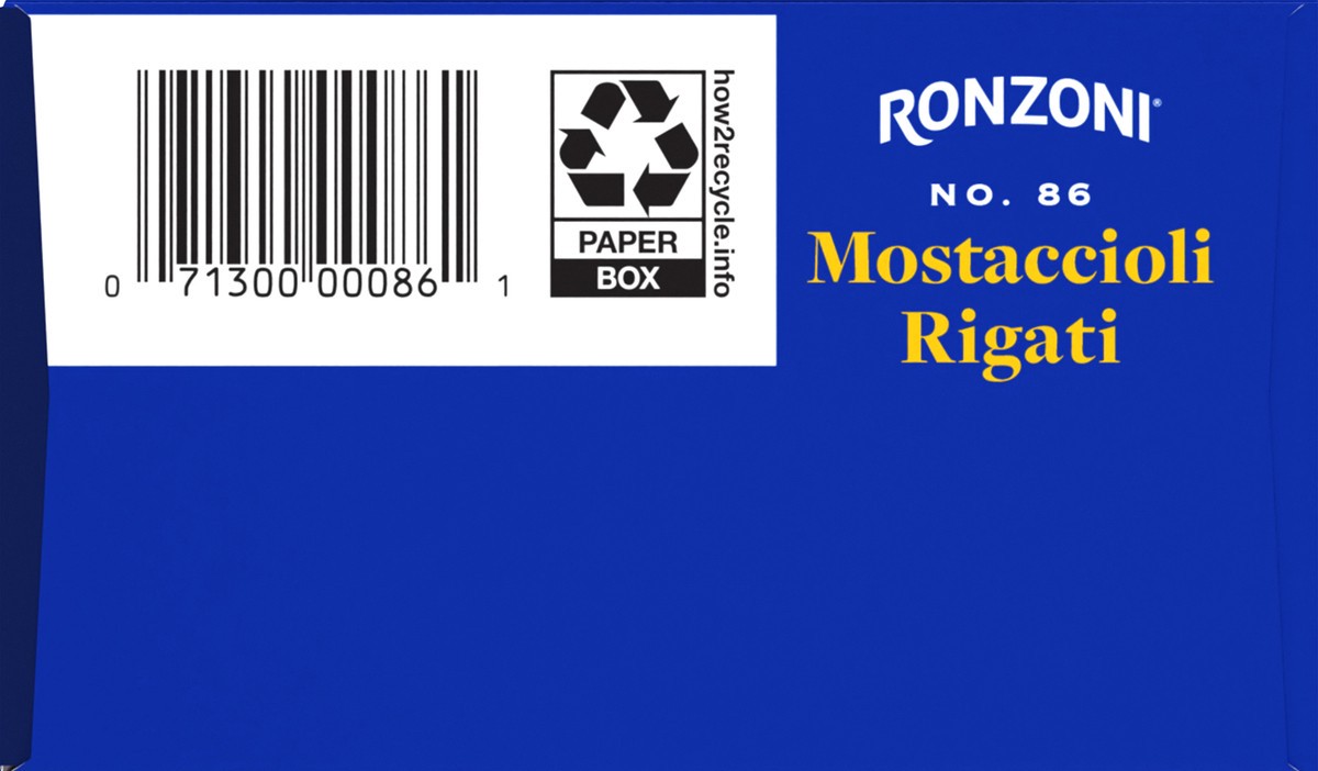 slide 8 of 9, Ronzoni Mostaccioli Rigati, 16 oz, Non-GMO Pasta for Thin Sauces, 1 lb