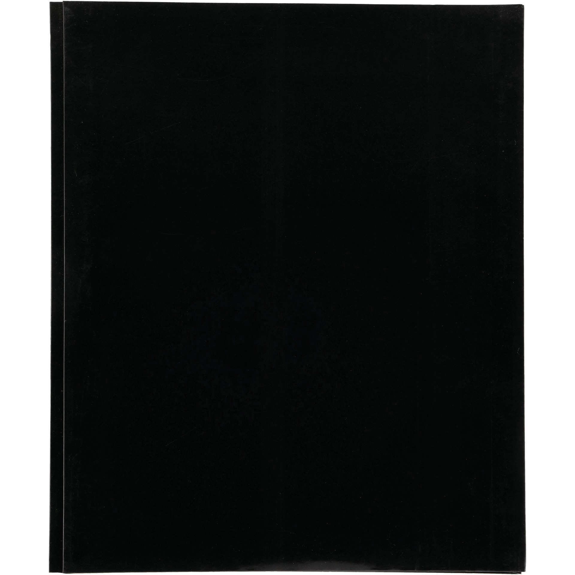slide 1 of 1, H-E-B Black Laminated Portfolio with Prongs, 1 ct