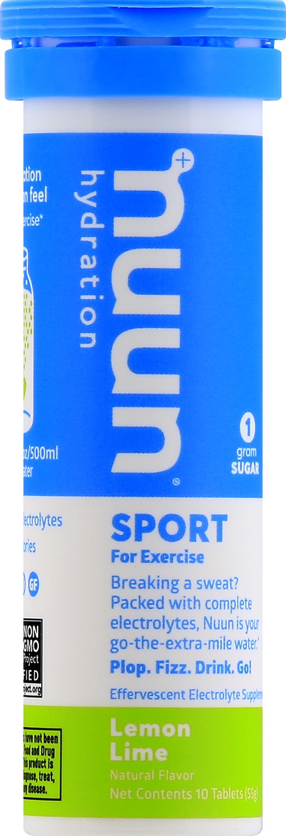 slide 6 of 9, nuun Hydration Sport Drink Vegan Tabs - Lemon Lime - 10ct, 10 ct