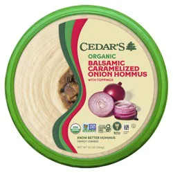 Cedar's Topped Organic Balsamic Caramelized Onion Hummus