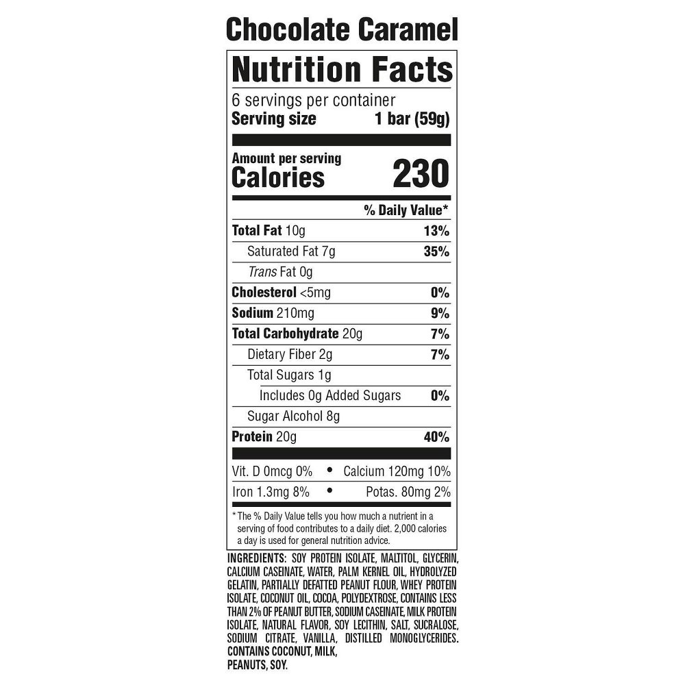 Premier Protein Chocolate Caramel Bars 6 ct; 2.08 oz | Shipt