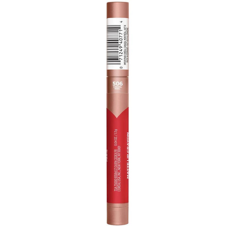 slide 4 of 4, L'Oréal Infallible Matte Lip Crayon - Caramel Rebel, 04 oz