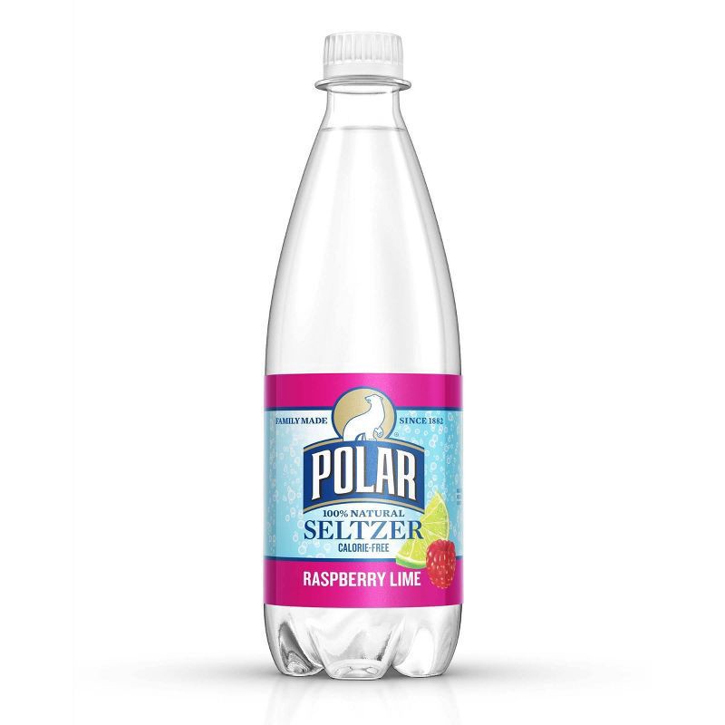 slide 1 of 3, Polar Seltzer Beverages Raspberry Lime - 20 oz, 20 oz