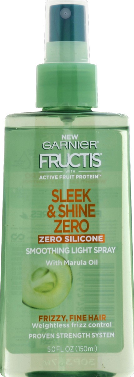 slide 3 of 4, Garnier Fructis With Active Fruit Protein Sleek & Shine Zero Smoothing Light Spray With Marula Oil, 5 fl oz