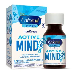 IFCN Enfamil Fer-In-Sol Iron Supplement Drops for Infants & Toddlers, Supports Brain Development, 50 mL Dropper Bottle