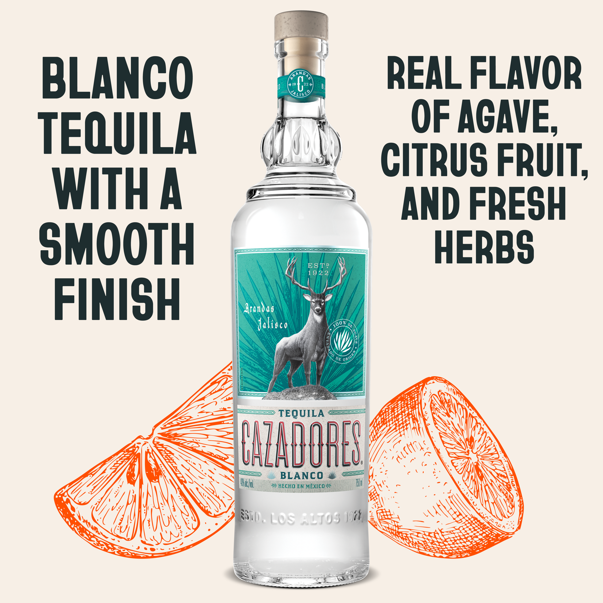 slide 2 of 5, Cazadores Blanco Tequila, 750 ml