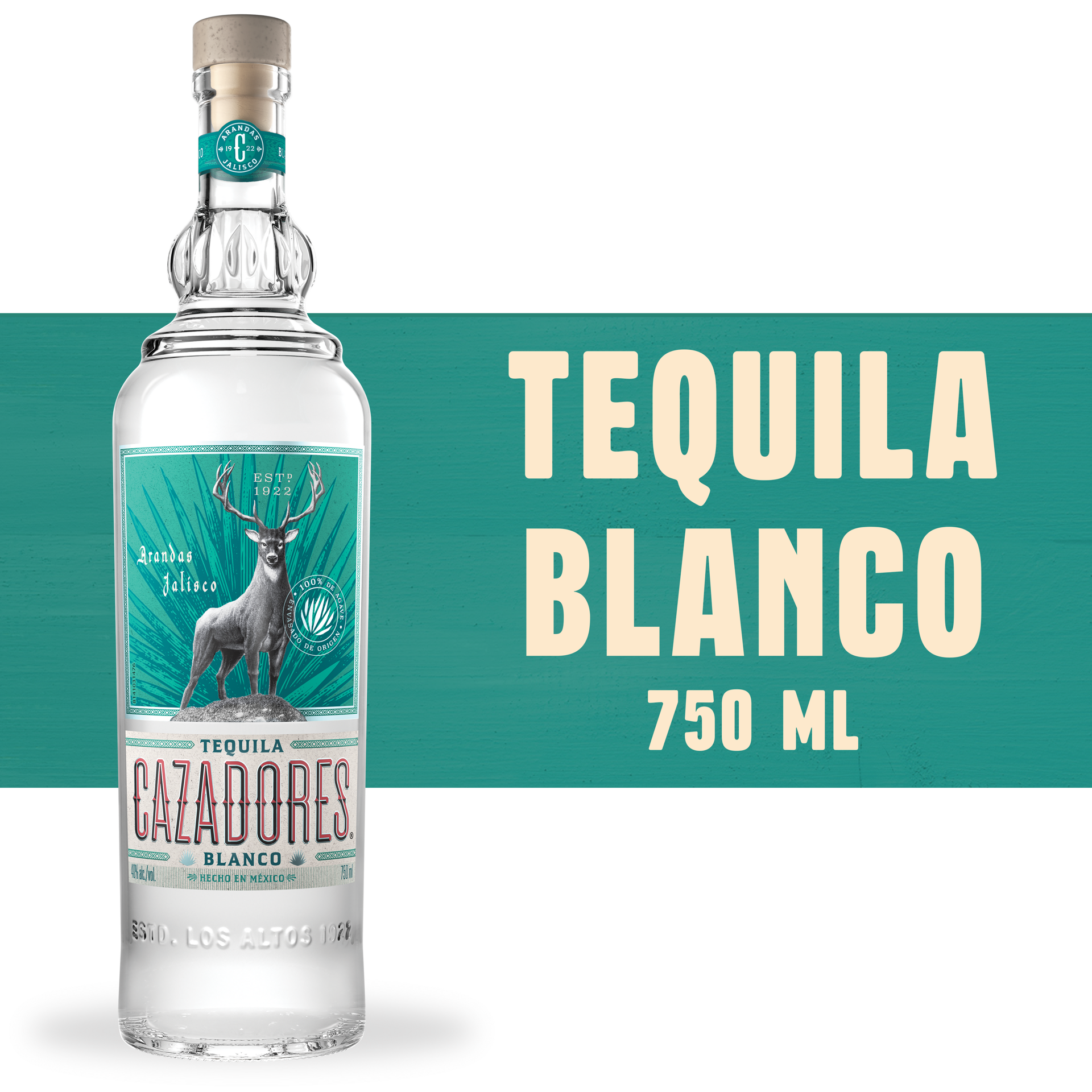 slide 2 of 5, Cazadores Blanco Tequila, 750 ml