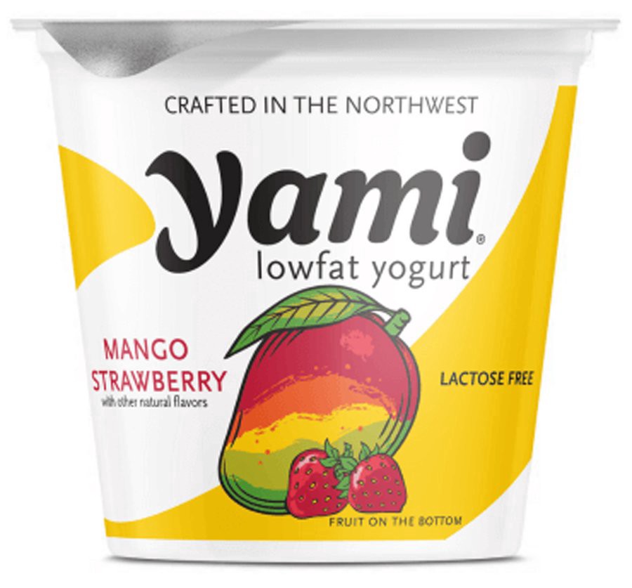 slide 1 of 1, Yami Mango Strawberry Low-Fat Yogurt, 6 oz