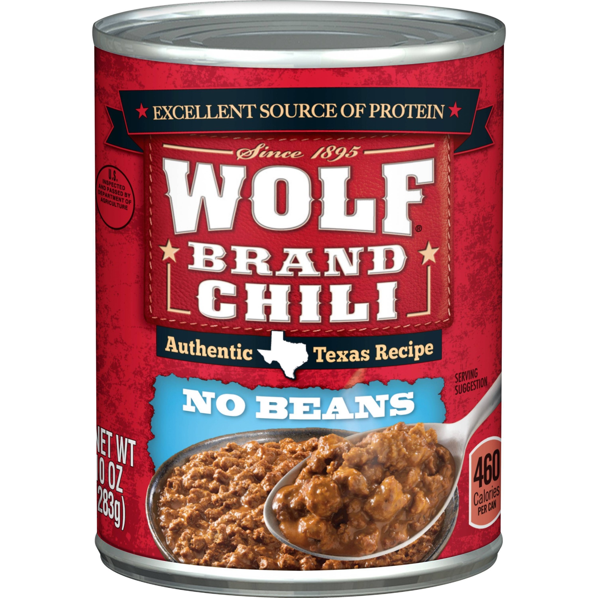 slide 1 of 5, Wolf Brand No Beans Chilli, 10 oz