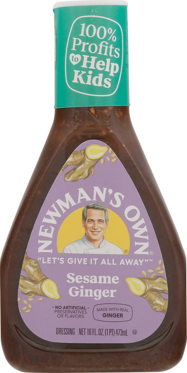 slide 2 of 11, Newman's Own Sesame Ginger Dressing 16 fl oz, 16 fl oz