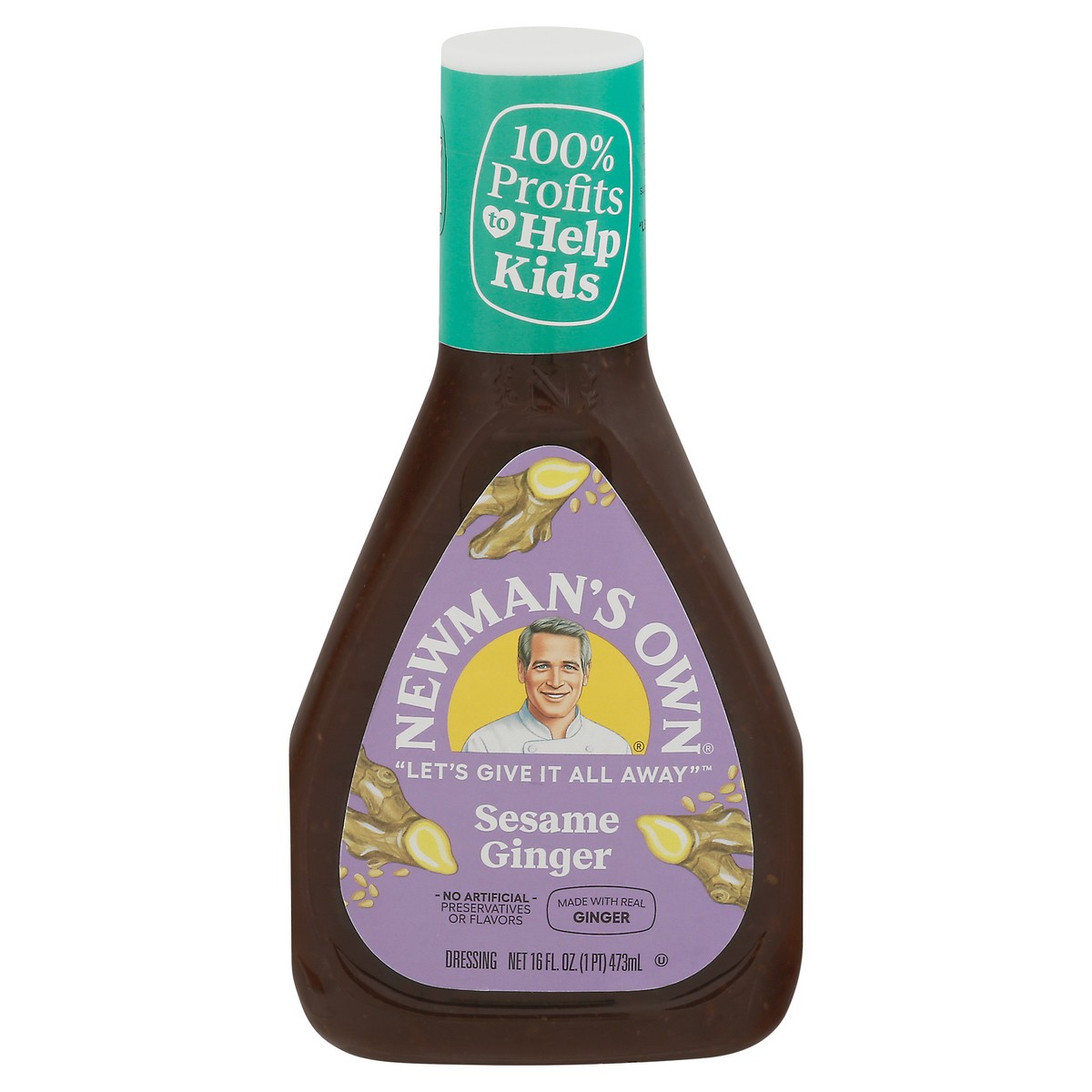 slide 1 of 11, Newman's Own Sesame Ginger Dressing 16 fl oz, 16 fl oz