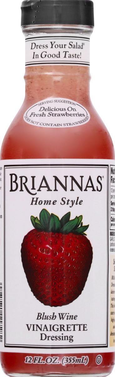 slide 7 of 13, BRIANNAS Vinaigrette Home Style Blush Wine Dressing 12 oz, 12 oz