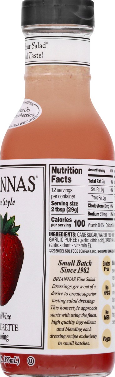 slide 13 of 13, BRIANNAS Vinaigrette Home Style Blush Wine Dressing 12 oz, 12 oz