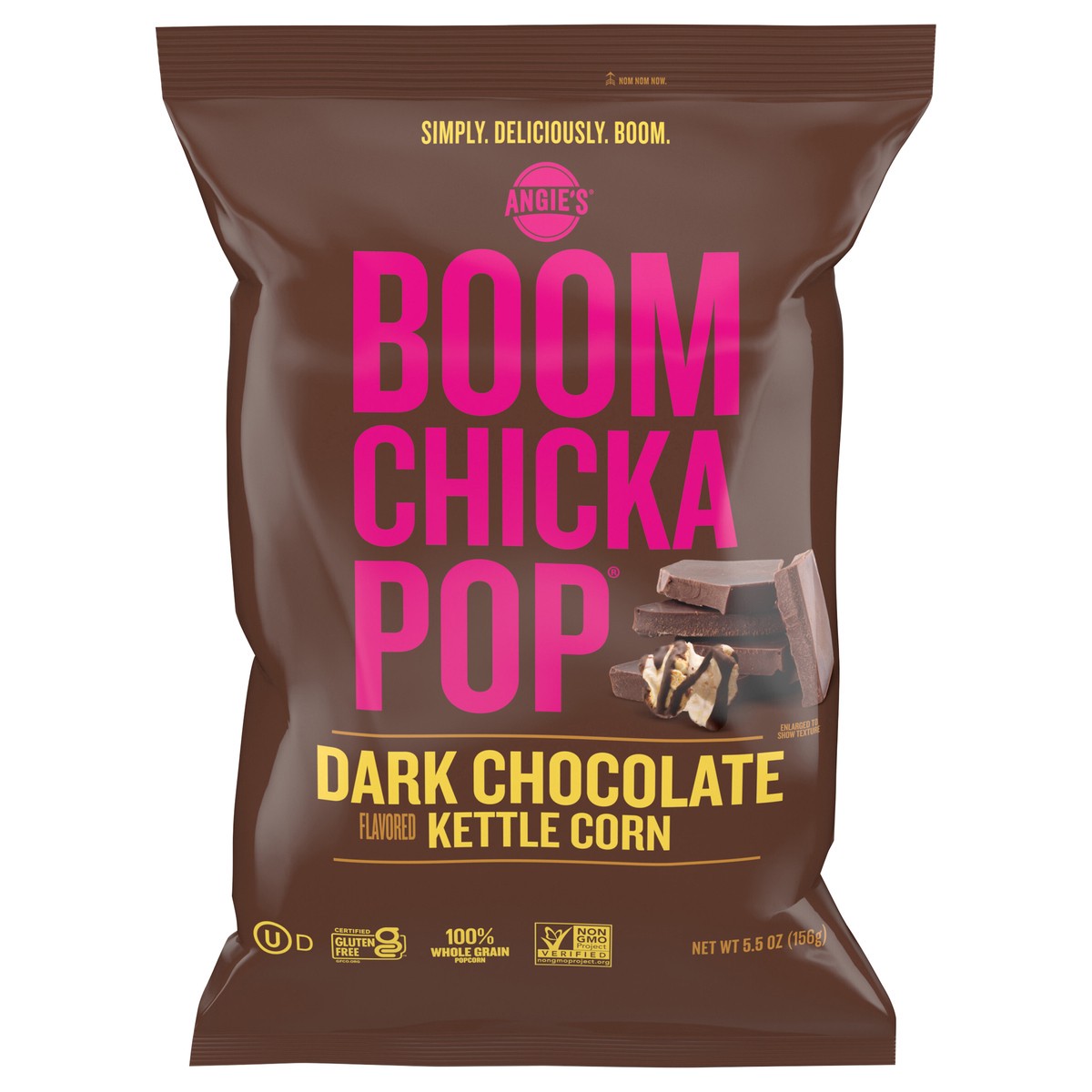 slide 1 of 5, BOOMCHICKAPOP Angie's Popcorn Dark Chocolate, 5.5 oz