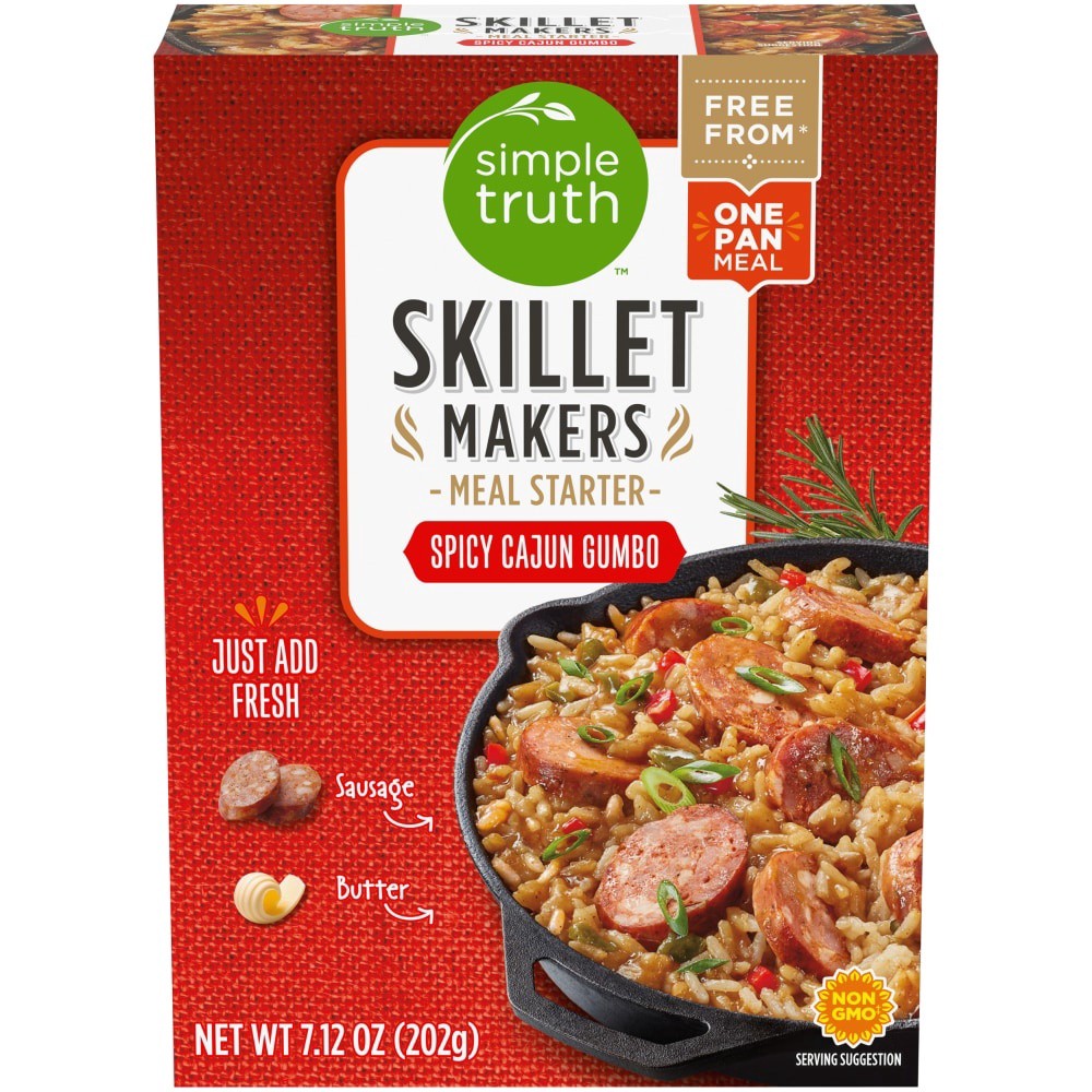 slide 2 of 3, Simple Truth Skillet Makers Spicy Cajun Gumbo Meal Starter, 7.12 oz