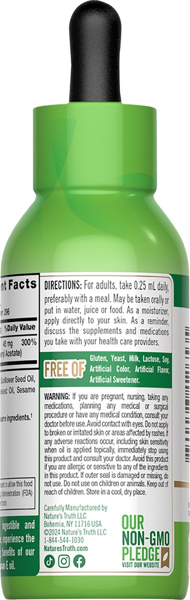 slide 4 of 11, Nature's Truth NT Vitamin E Oil Liquid (ingestible) Unflavored 2.5 oz, 2.5 fl oz