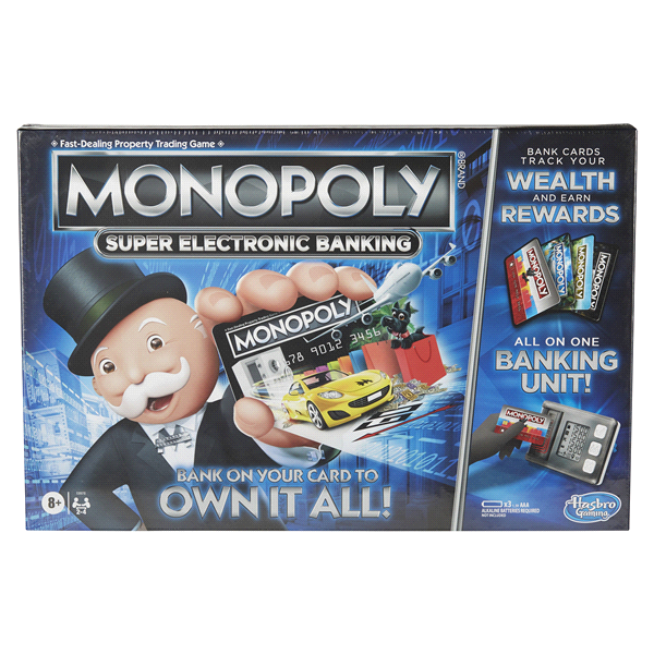 slide 1 of 1, Hasbro Monopoly Super Electronic Banking Board Game, 1 ct