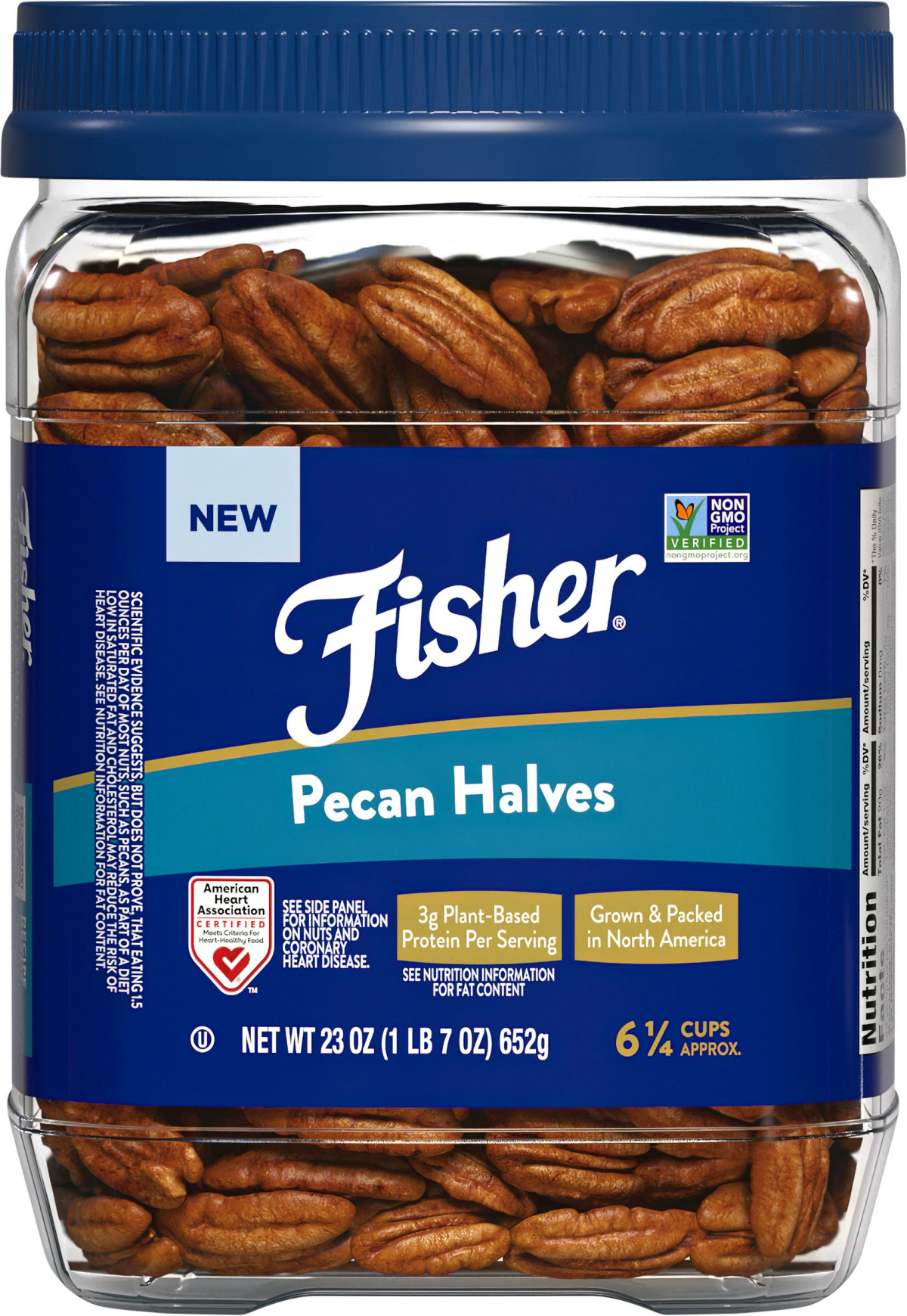 slide 1 of 5, Fisher Halves Pecan 23 oz, 23 oz
