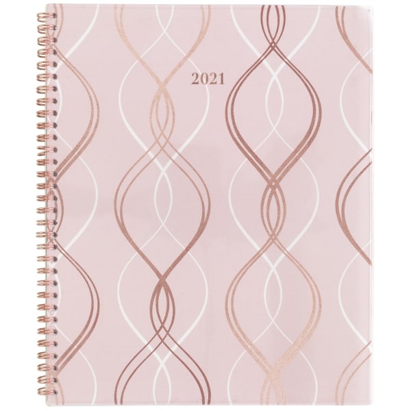 slide 1 of 6, Cambridge Customizable Weekly/Monthly Planner, 8-1/2'' X 11'', Cascade, January To December 2021, 1474-905, 1 ct