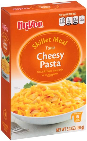 slide 1 of 1, Hy-vee Tuna Cheesy Pasta & Cheese Sauce Mix Skillet Meal, 5.3 oz