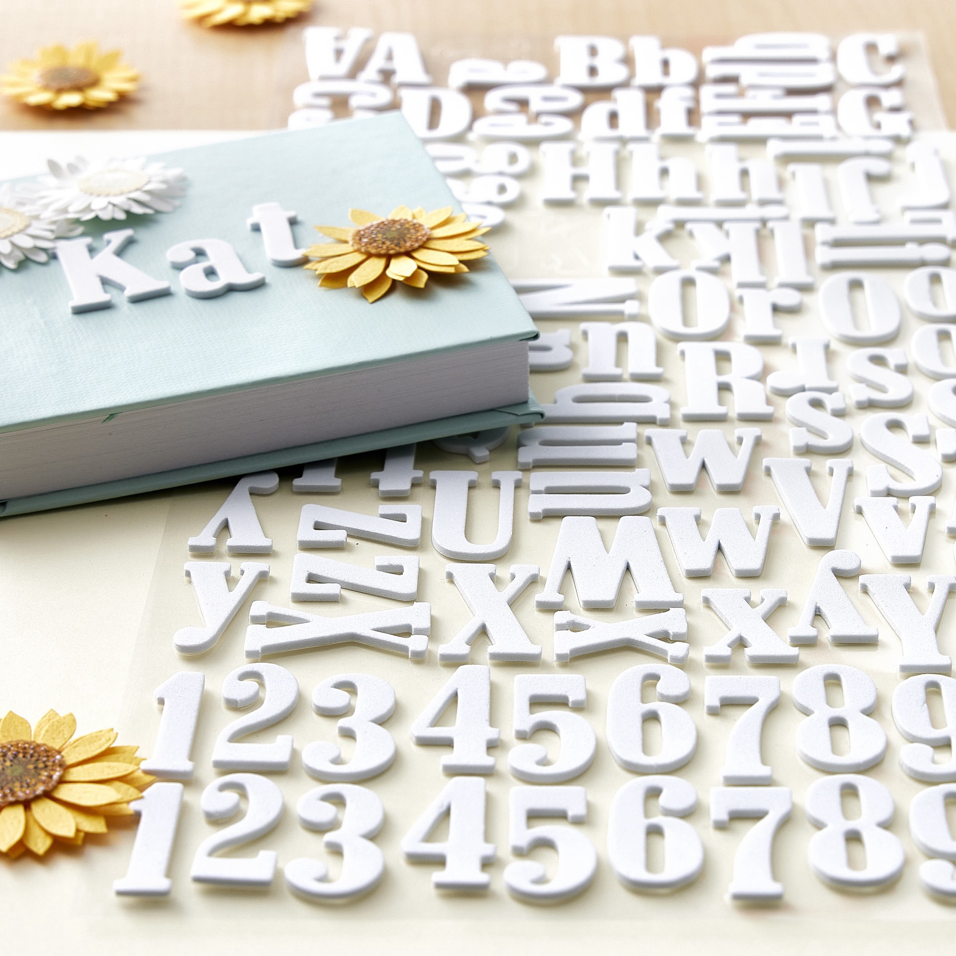 slide 2 of 3, Large White Alphabet Foam Stickers By Recollections, 5.75 in x 13.25 in