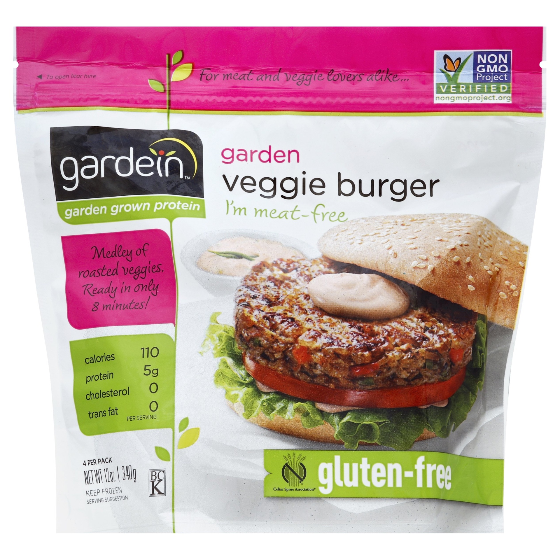 slide 1 of 1, Gardein Gluten Free Garden Veggie Burger, 4 ct