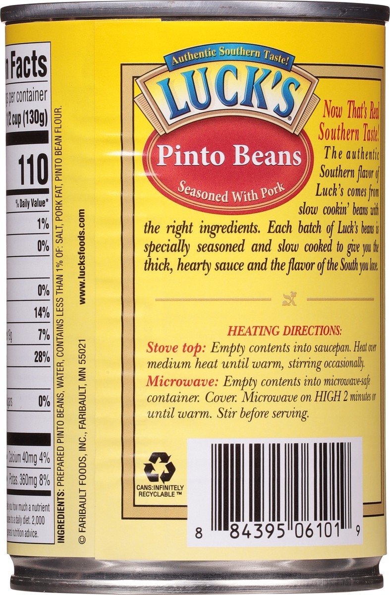 slide 8 of 9, Luck's Pinto Beans 15 oz, 15 oz