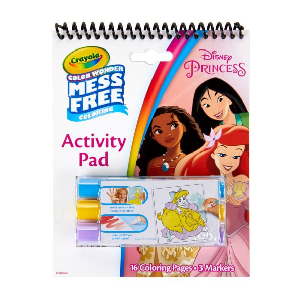 slide 1 of 6, Crayola Disney Princess Color Wonder Mess Free Coloring Activity Pad, 1 ct